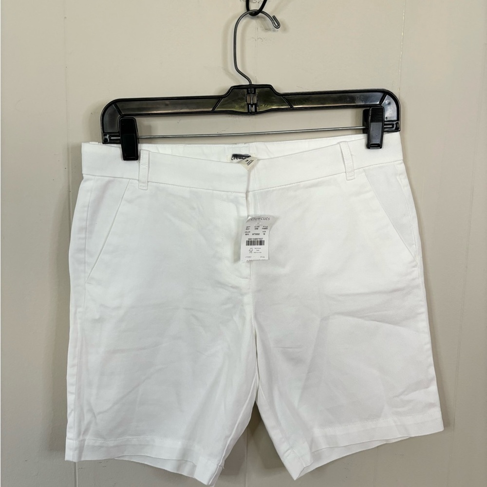 Crewcuts white Bermuda shorts size 16 kids